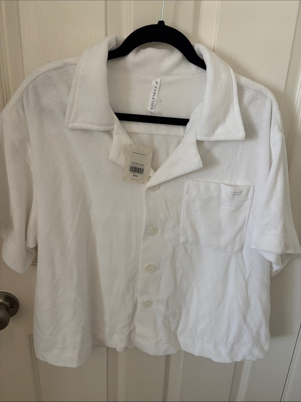 Fabletics White Island Terry Boxy Button Up